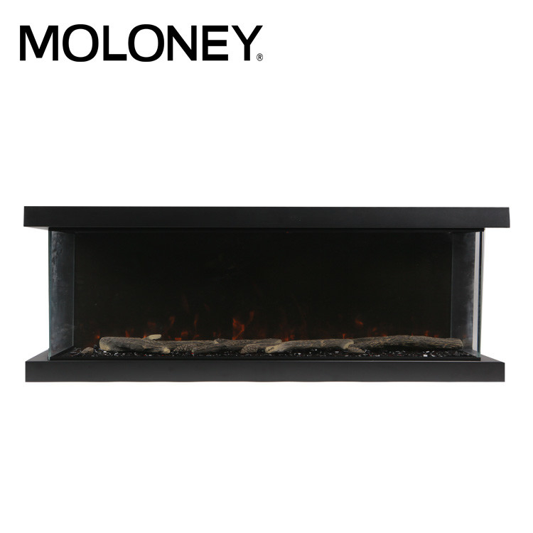 60inch 1520mm Multi Sided Electric Fireplace Home Decoration Black Frame